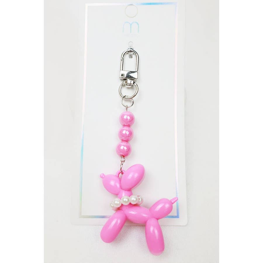 Cute Balloon Dog Key Chain: MIX COLOR / ONE