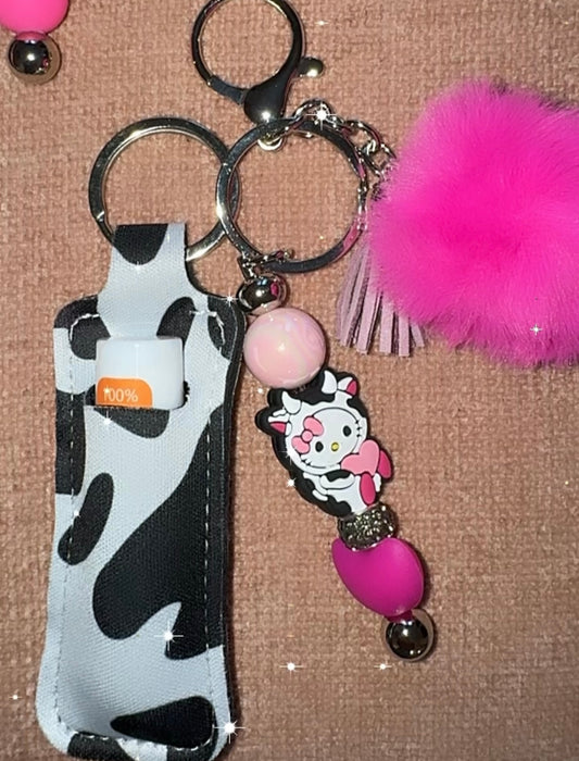 Hello Kitty Keychain with Lipbalm Holder