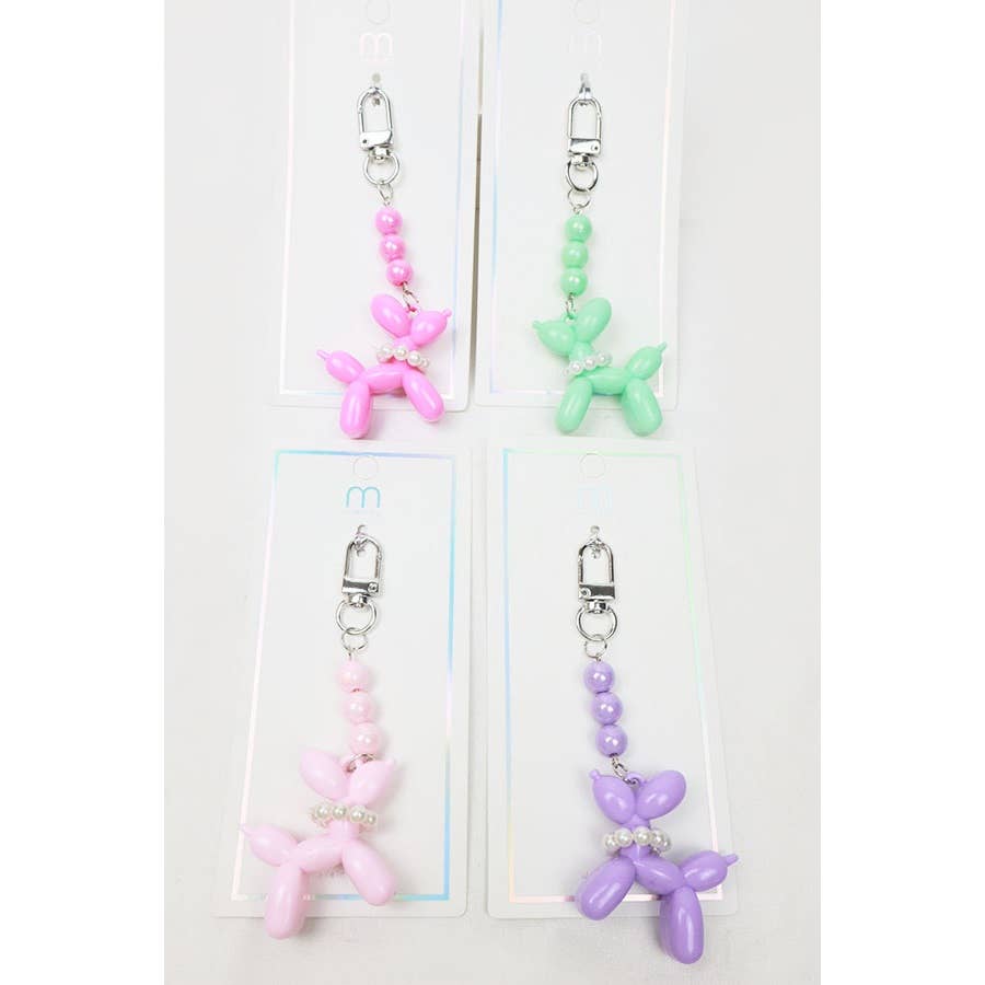 Cute Balloon Dog Key Chain: MIX COLOR / ONE