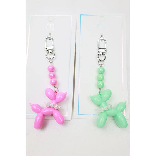 Cute Balloon Dog Key Chain: MIX COLOR / ONE