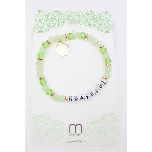 GRATEFUL Beaded Bracelet: MIX COLOR / ONE